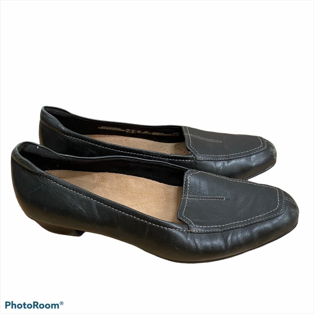 Clarks Leather Loafers Sz 8 N Women’s Brown